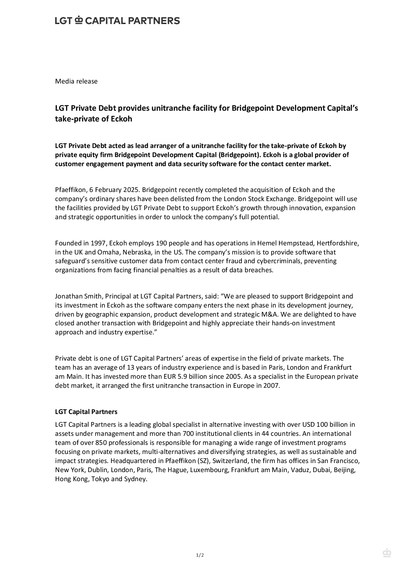 lgt_private_debt_provides_unitranche_facility_for_bridgepoint_development_capitals_take-private_of_eckoh.pdf